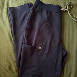 FABLETICS scrub pants, straight leg, navy blue.
